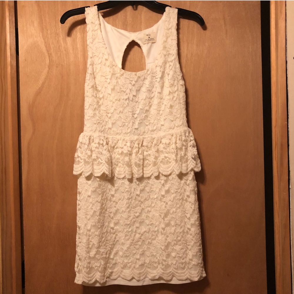 Creme white lace dress